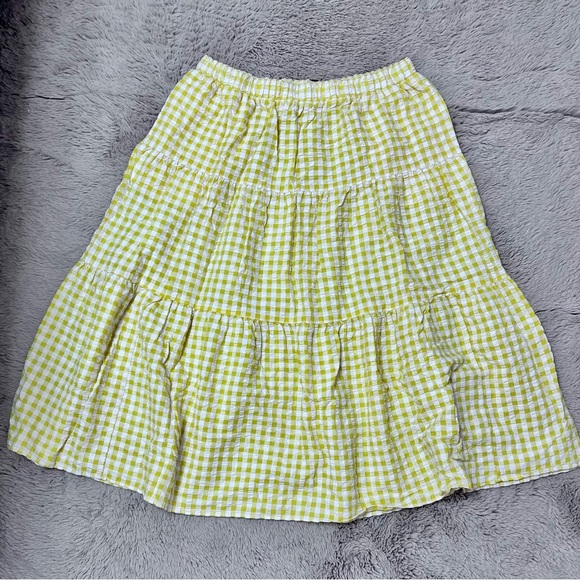 Old Navy Dresses & Skirts - Old Navy Yellow Gingham Tiered Skirt size XL
